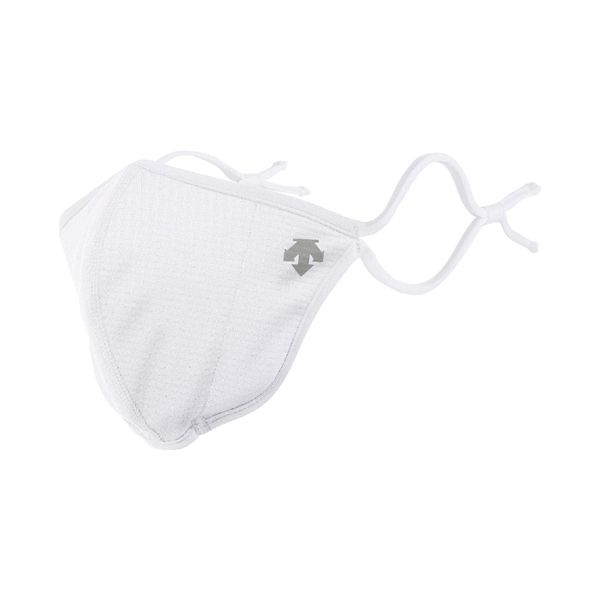 Descente DMATJX00 Sports Mask, Cooling, Pollen Protection, Non-stuffy, 3D, Washable, Moisture Wicking, Ionia, white (WH)