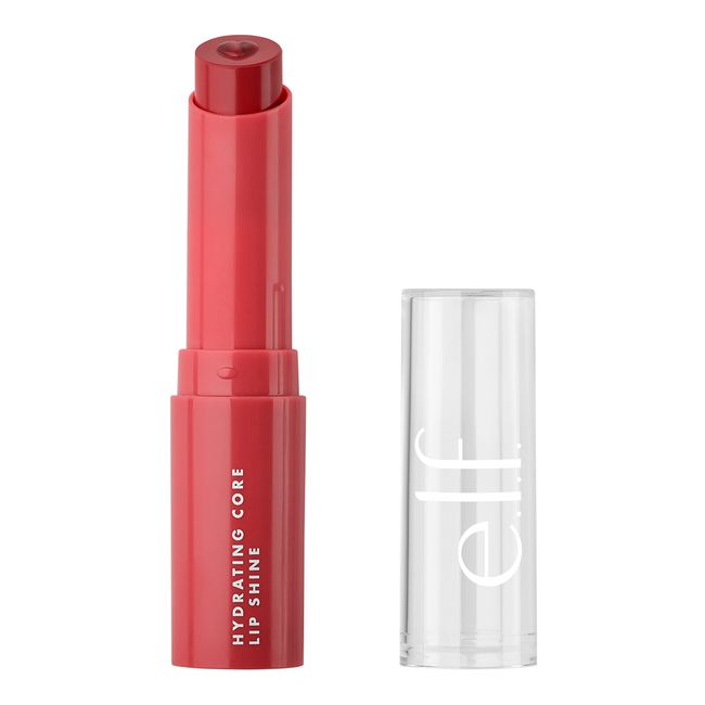 e.l.f. Hydrating Core Lip Shine, Conditioning & Nourishing Lip Balm, Sheer Color Tinted Chapstick, Joyful, 0.09 Oz