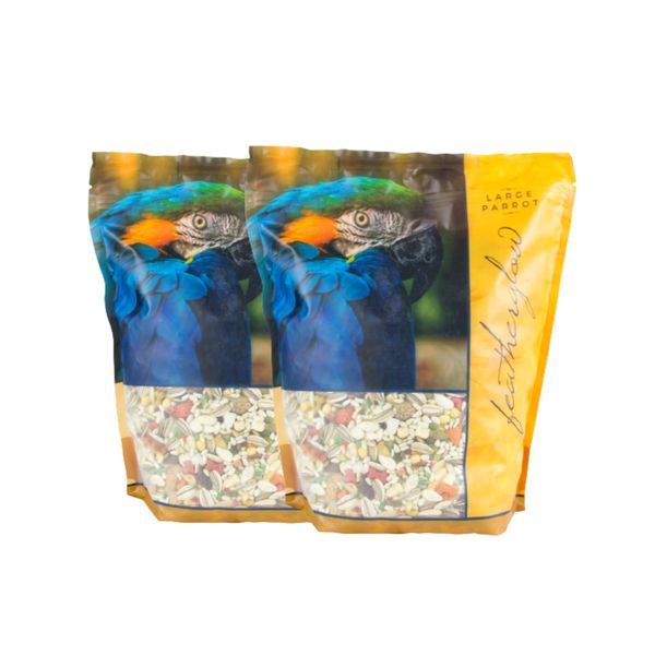 Volkman Featherglow Large Parrot Bird Seed Pet Food 4lbs (2 Packs)