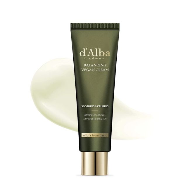 d’Alba Italian White Truffle Mild Skin Balancing Vegan Cream, Hydrating and Gentle Moisturizer, Mild pH Balancing Cream with White Truffles for Sensitive Skin, Watery Lightweight Texture