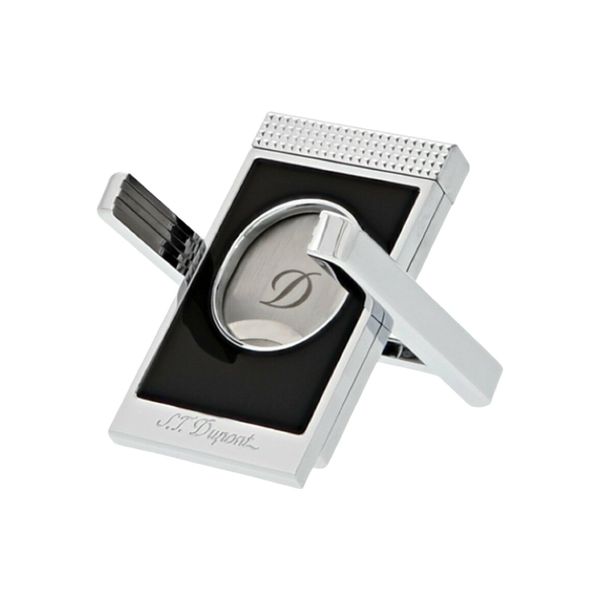 S.T. Dupont 003415 S.T. Dupont Cigar Cutter Stand, Black & Chrome, 2.5 x 1.9 x 0.2 inches (64 x 48 x 7 mm)