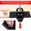 Metal Concealed Hinge Jig with Quick Clamp and Dust Vacuum Adapter Concealed Doo