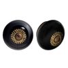 Nicola Spring Ceramic Cupboard Drawer Handle Knobs - Black - Pack of 6