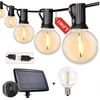 Solar String Lights - 100Ft LED Outdoor String Lights - Shatterproof, Waterproof