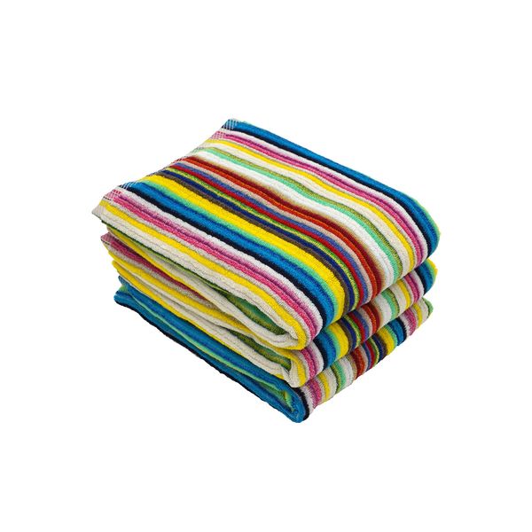 [Imabari] Eco-friendly Bath Towel Set of 3 Using Remaining Thread, 100% Cotton, Water Absorption SDGs