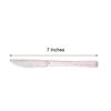 100 pcs Clear Blush Glittered Plastic Knives - Disposable Wedding Party Event Catering Tableware