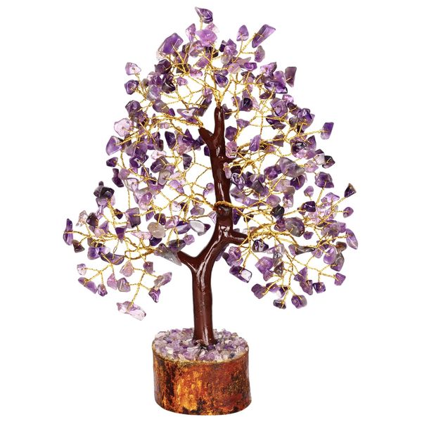 Amethyst Crystal Tree - Feng Shui Gem Tree - Crystals and Gemstones Healing - Money Tree - Healing Tree - Home Decor Gifts - Chakra Decor - Healing Crystal Gifts