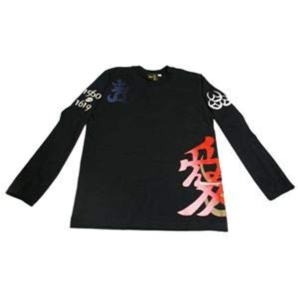 Daily Necessities Long-sleeved T-shirt Related Item Love Naoe Kanetsugu Long T-shirt Raku S Black