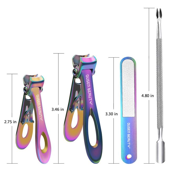 Nail Clippers for Thick Nails, Extra Wide Jaw Opening Nail Cutter for Hard  Toenail, Stainless Steel Fingernail Big Toenail Trimmer with Nail File 3