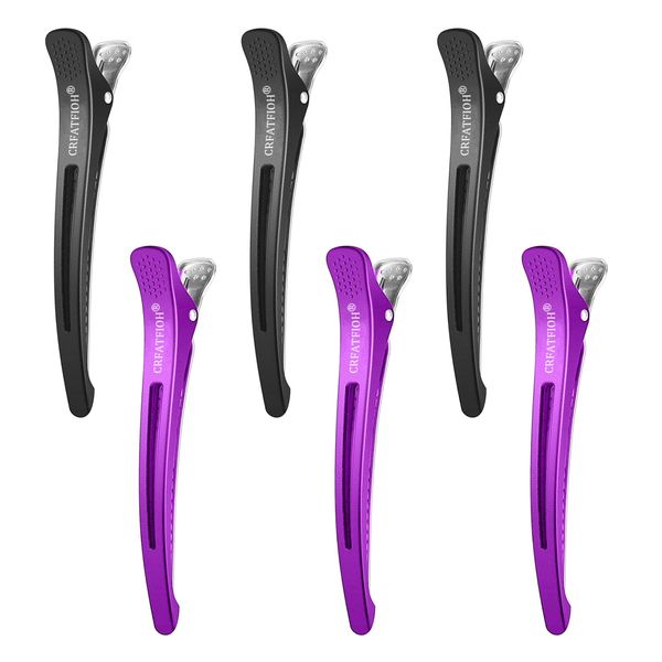 XPOOP 6er-Pack Haarspangen Groß, Haarklammer, Haarspangen Damen, Haarspange, Haarklammern, Haarklammer groß, Abteilklammern Friseur, Haarclips, Hair Clip zum Stylen und Schneiden