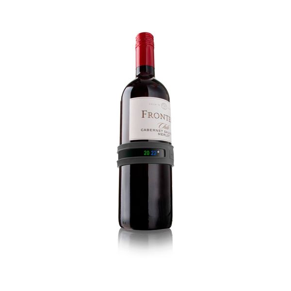 Vacu Vin 3630360 - Customizable Thermometer for wine bottles , dark gray