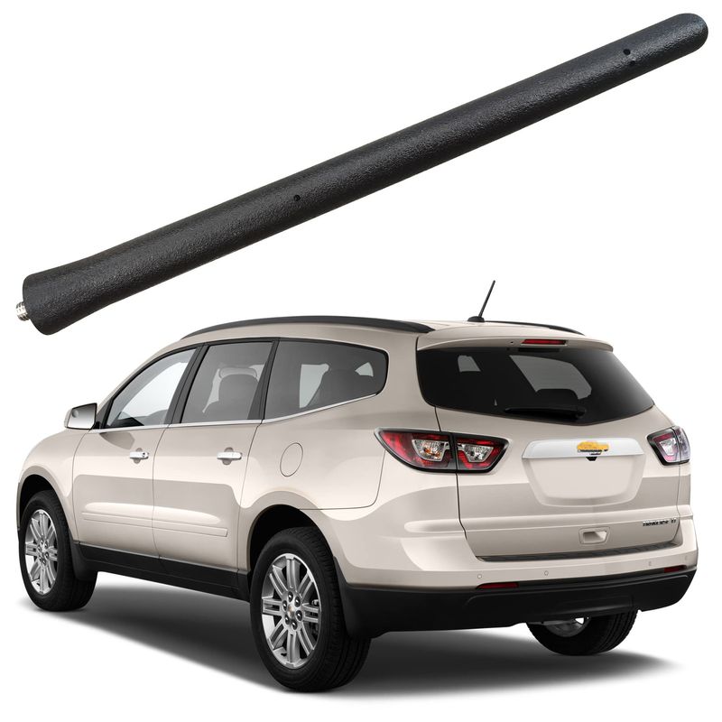 EAccessoriesUsa 6 3/4-Inch Short Black Rubber Antenna Mast – AM/FM Direct Fit For Chevy Traverse 2009-2015 4 thumbnail image