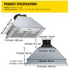 30" Built-In/Insert Range Hood 800CFM 3-Speed Exhaust Fan Kitchen Stove