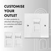Evoges Multi-Purpose Ethernet Wall Socket, Single RJ45 Port, CAT6/CAT5E/CAT5 Compatible Network Cable LAN Keystone Jack White