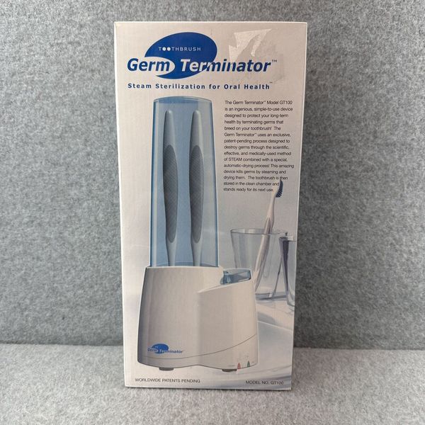 Germ Terminator Toothbrush Sanitizer Steam Sterilizer Oral Health Cleanse GT100