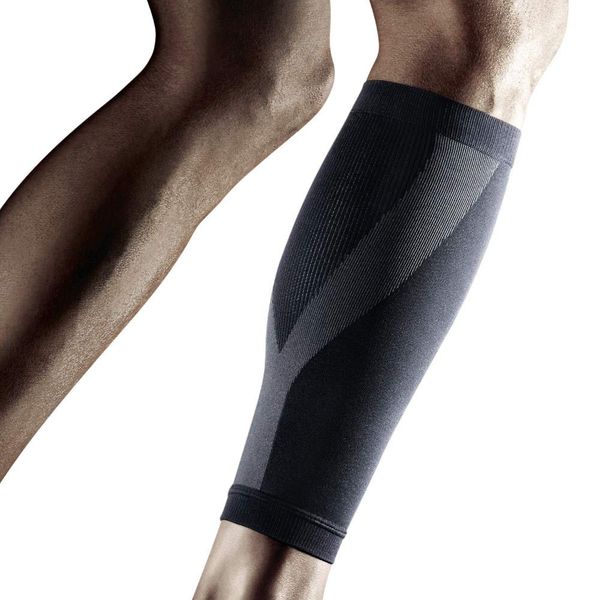 LP SUPPORT 270Z Calf Compression Sleeve - Delay Soreness, Calf Muscle Strain (Black - Medium)