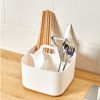 Minicoco Storage Box Multipurpose Table Organiser Cleaning Caddy with Handle Bathroom Caddy Art Caddy (White)
