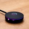 Pvczool Computer Switch RGB Lighting Effect External Host Power Switch Button,Suitable for Internet Cafes,Homes,Offices (Black)