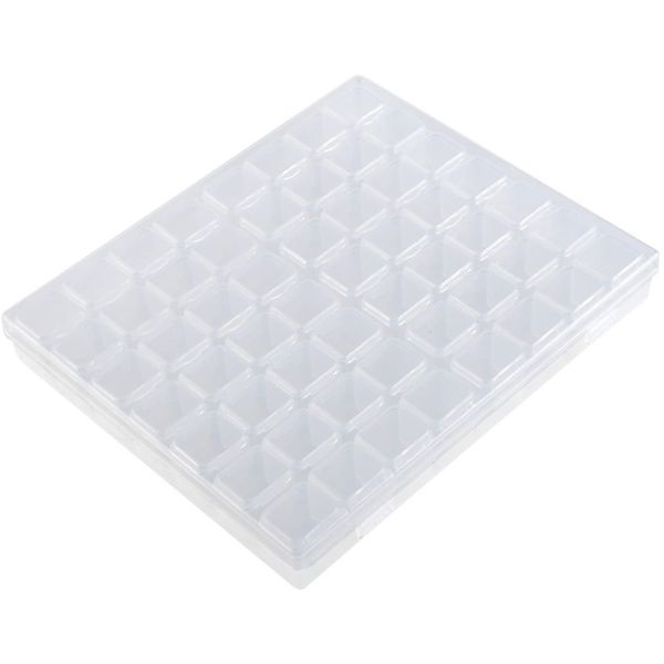 Samcos 56 Divided Small Items Case, Transparent Storage Accessory Case, Set of 1, Plastic, Divided Case, Parts Holder, Bead Storage, Accessory Storage, Diamond, Jewelry, Nail Case, Fishing Hook,