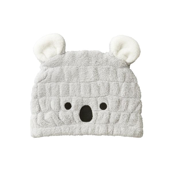 CB Japan Carari Zooey Towel Cap, Facial Cleansing, Pool, Bath, Microfiber w/ 3x Absorption Power, Koala, Head Circumference 17.3 - 31.5 in (44 - 80 cm), Quick Absorption Fiber Gap, Quick Dry