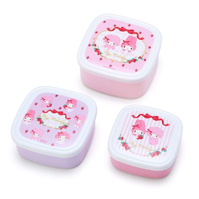 My Melody 747017 Lunch Box Set of 3 (Strawberry)