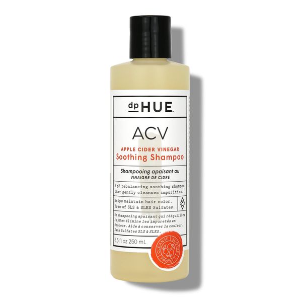 dpHUE ACV Soothing Shampoo, 8.5 Fl Oz - Sulfate Free Dry Scalp Shampoo For Color Treated Hair With Apple Cider Vinegar, Ginger Root, Lavender and Aloe