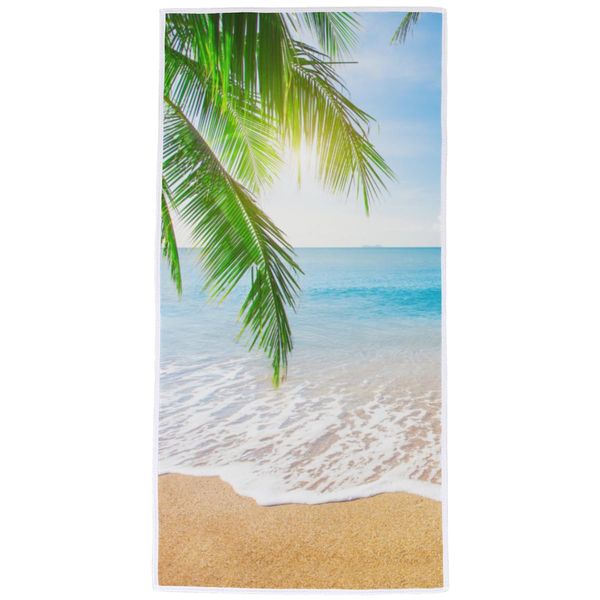 Vhcawsu Beach Plam Tree Hand Towel Ocean Sea Theme Towels Soft Bathroom Hair Drying Towels Highly Absorbent Bath Towel for Spa Gym Sport 16" X 30"