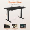 40" Black Electric Standing Desk Height Adjustable Home Office Computer Table