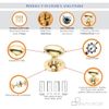 Infinity Decor Oval Mortice Door Knobs Set Polished Brass Pull Handles Pair - Victorian Knob Ideal for Residential Internal Use