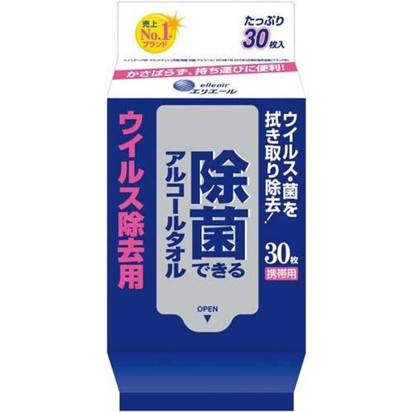 大王製紙 Decontamination For Alcohol Towel Virus Removal 30 Sheets x 6