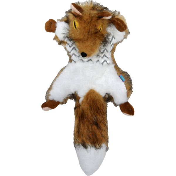 Dog & Co Country Fox Roadkill Dog Toy, Small, Brown and White