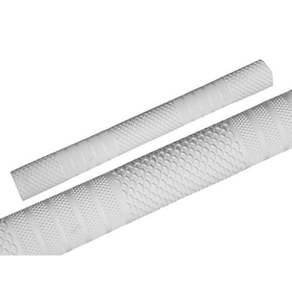 Cricket Bat Rubber Grips Non Slip Replacement Handle Grip Professional Design (White)