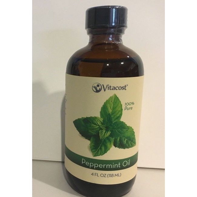Vitacost 100% Pure Peppermint Oil -- 4 fl oz /118ml New