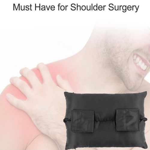 Arm Sling Strap Cushion Neck Pad, Shoulder Elbow Brace Comfort Support Pillow Carry Padded Cover Broken Arms Must Have, Satin Black