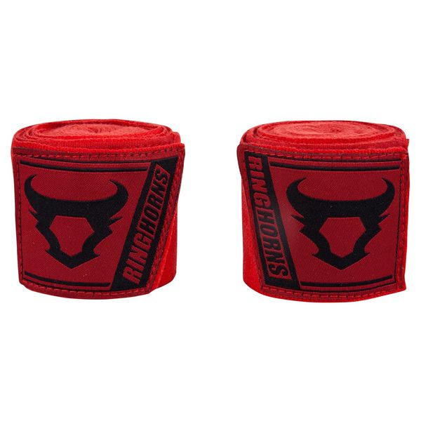 Ringhorns, Charger Handwraps, Men's, 4m, Red