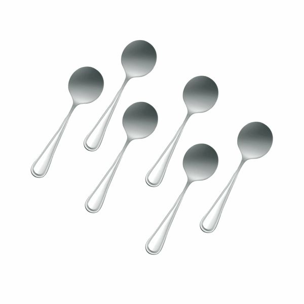 Stainless Steel Bouillon Spoon, Flatware Set 'Atlant' for (6)