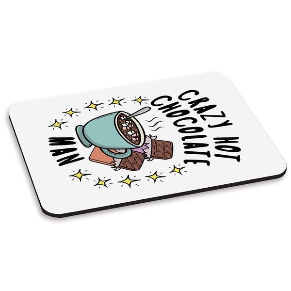 Crazy Hot Chocolate Man Stars PC Computer Mouse Mat Pad