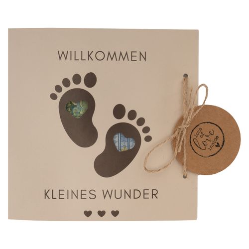 Hochwertige Glückwunschkarte zur Geburt - Geldgeschenk - origineller Glückwunsch für Jungen & Mädchen