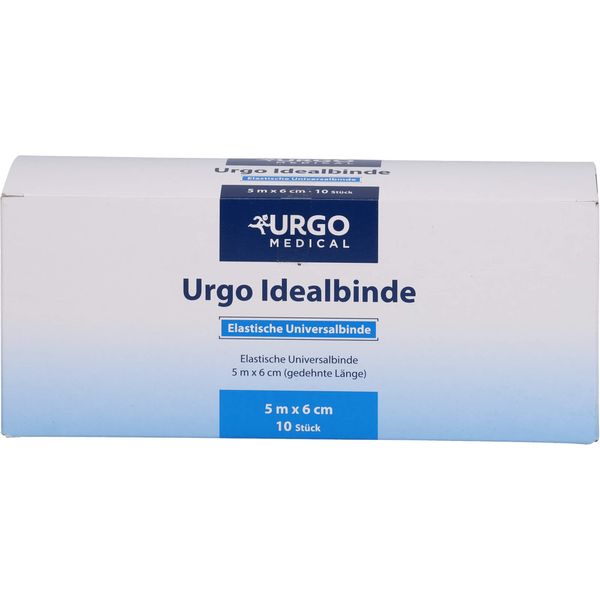 Urgo Idealbinde 5 m x 6 cm Kompressionsbinden mittlerer Zug, 10 St. Binde