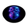 Dark Hell Blue Skull PopSockets Adhesive PopGrip