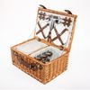 Wicker Picnic Baskets For 4 With Cooler Compartment/Cutlery Set for 4/ Plates
