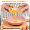 Egg Cracker Tool | Easy Shell Egg Opener | Handheld Egg Seperator Tool | Perfect for Baking, Scrambled Eggs & Omelets – No Mess, No Shell Pieces (Yellow - 1 Pc)