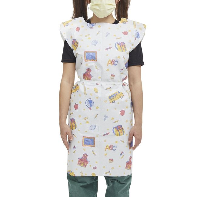 MCK-Patient Exam Gown McKesson Medium Kid Design (Schooltime Print) Disposable