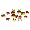 RLECS Nock Point 20PCS Archery String Nocking Points Bow String Buckle Clip for Compound and Recurve Bow Red Cam String Nock