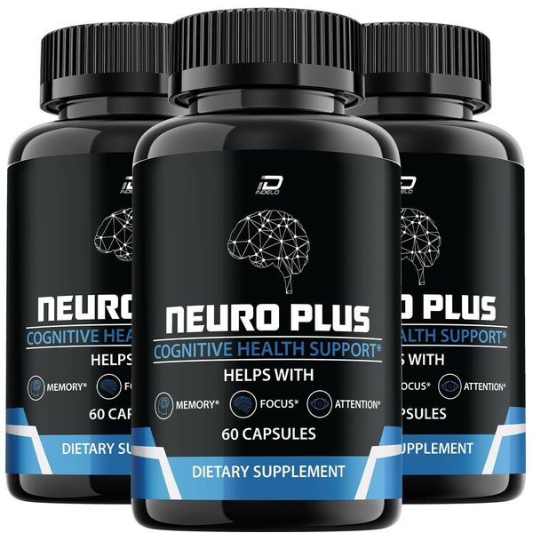 (3 Pack) Neuro Plus Brain Supplement - NeuroPlus for Memory, Focus, Attention
