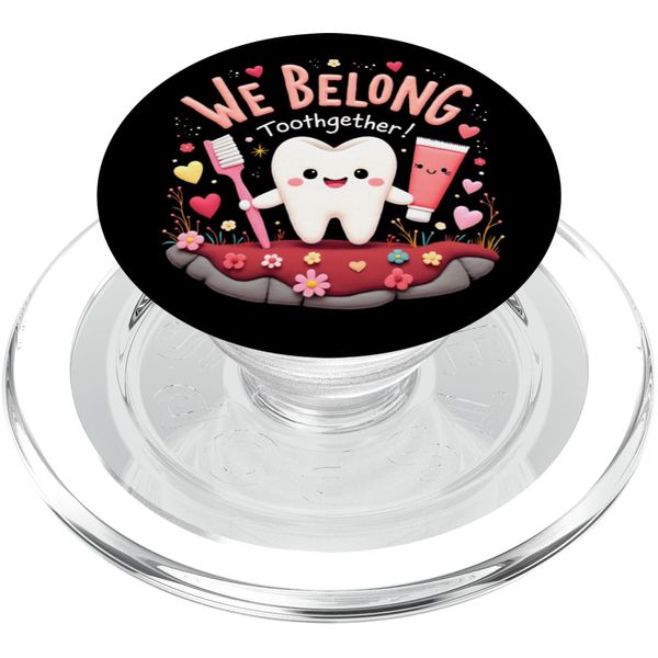 Funny Tooth and Paste We Belong Toothgether Dentist PopSockets PopGrip für MagSafe