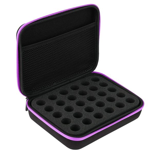 Essential Oil Storage Case, 30 Pcs Aroma Case, Essential Oil Case Essential Oil Storage Aroma Carrying Perfume Storage Case Essential Oil Carrying Case Hard Shell Essential Oil Case Suitable for 5ml Bottle Oil(Purple)..