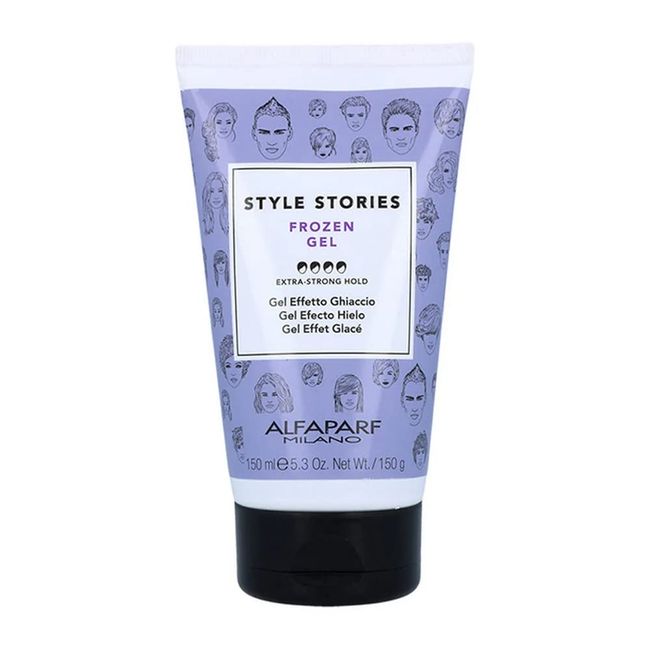 Alfaparf Milano Style Stories Extra Strong Frozen Hair Gel - Maximum Hold - Long Lasting, All Day Hold - Professional Salon Quality Hair Styling Product - 5.3 oz.