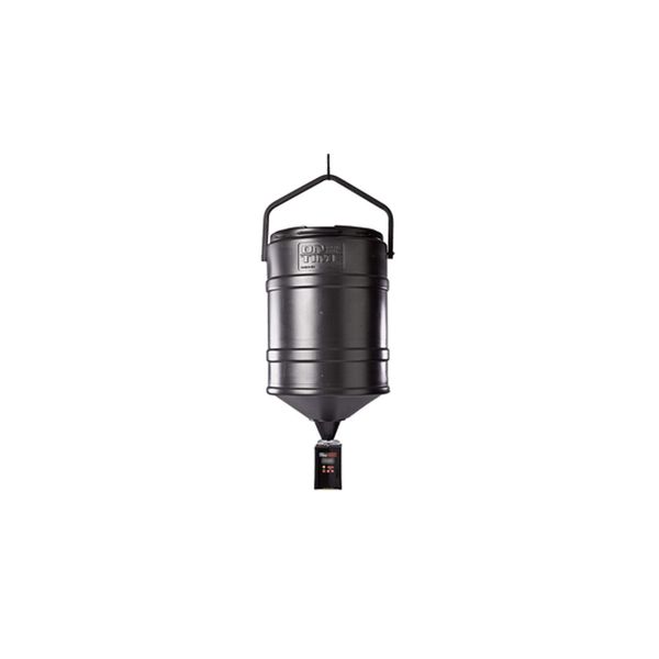On Time Wildlife Feeders Tomahawk Vl Feeder w/ 25 Gal Hanger, Black, 42100