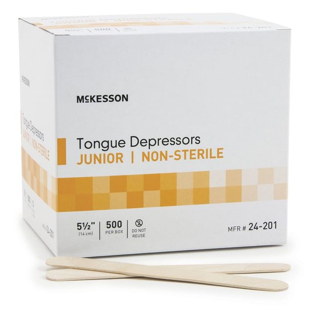 5000 McKesson Non-Sterile Wooden Tongue Depressors 6” Junior Craft Tattoo Sticks